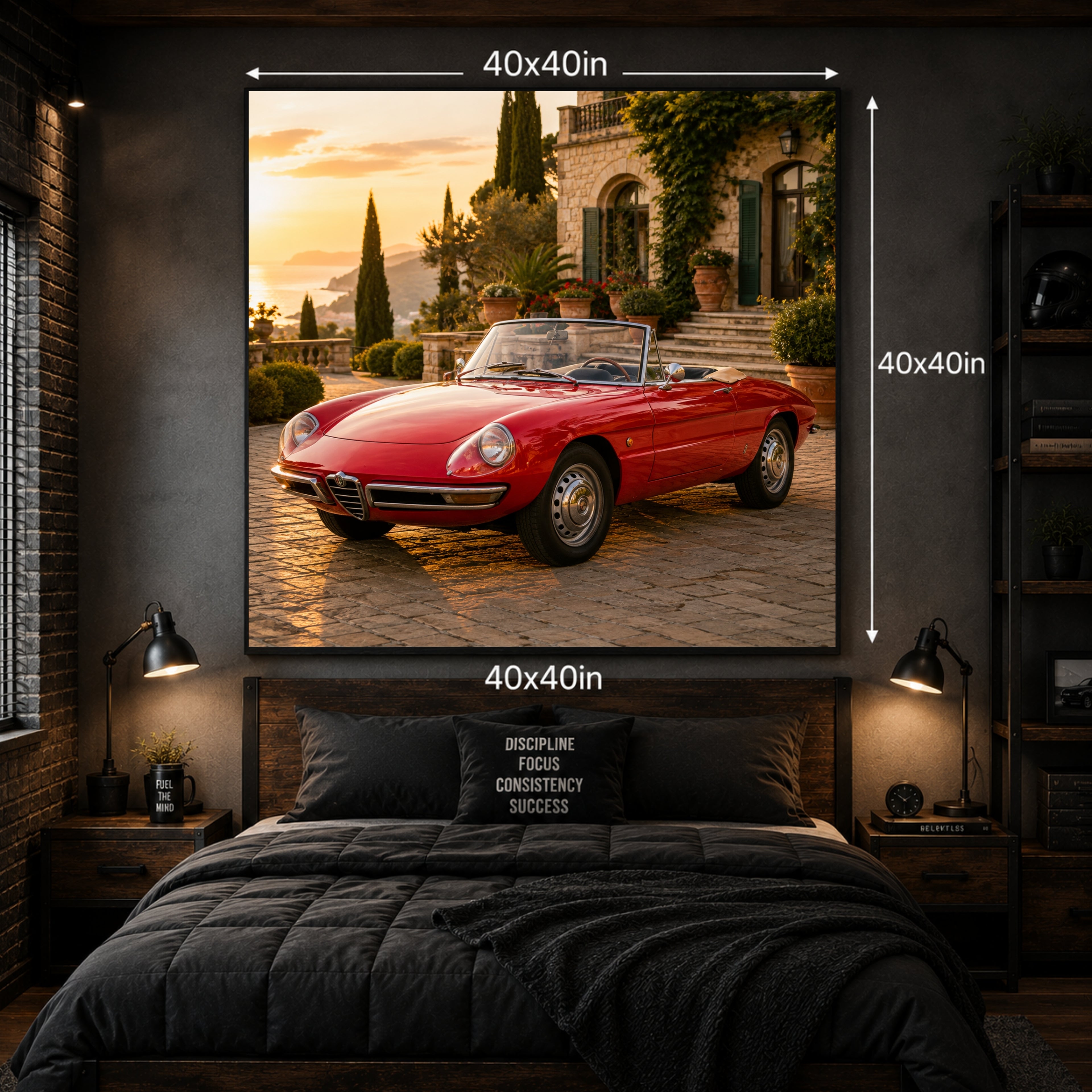 1966 Alfa Romeo Spider Duetto Classic Car Poster