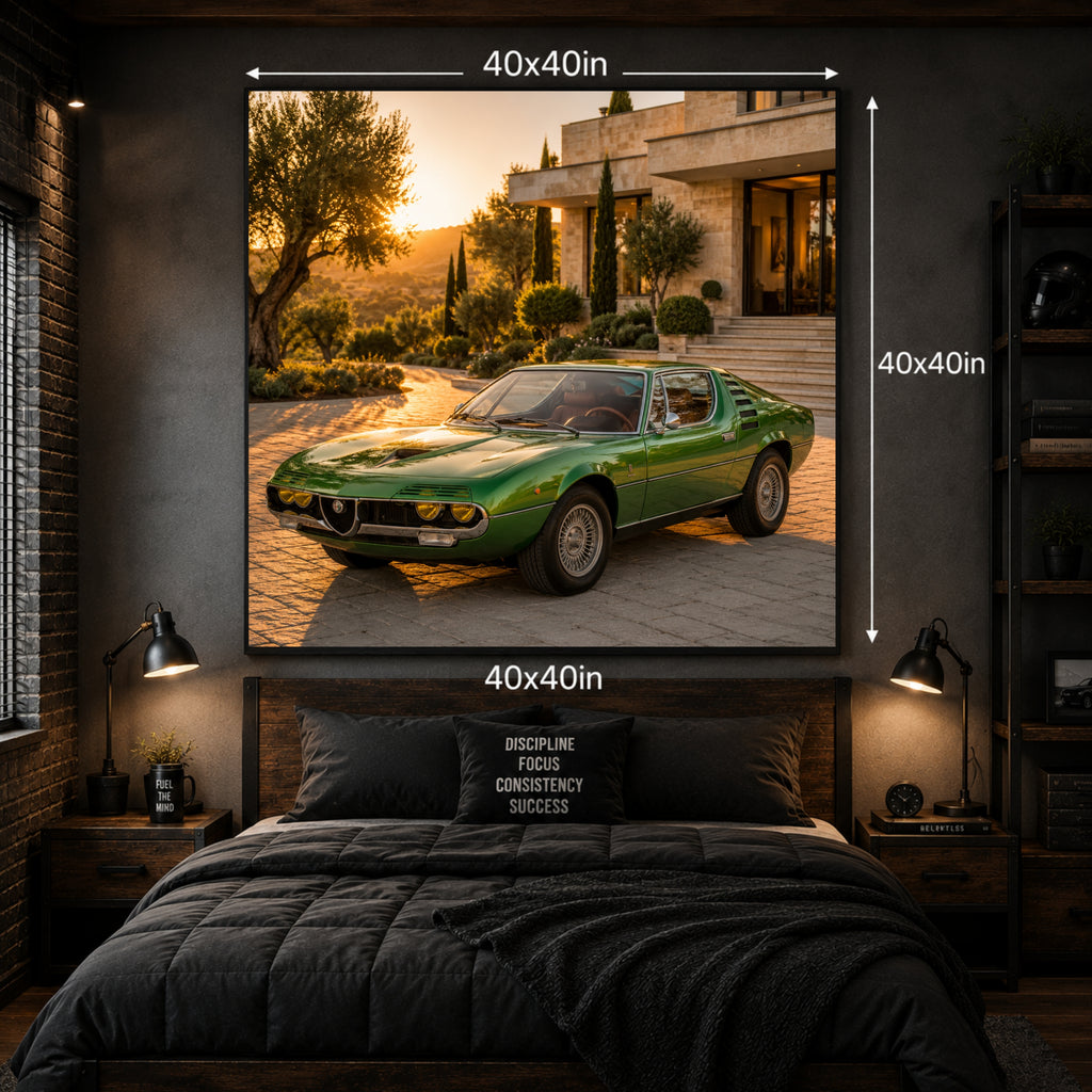 1970 Alfa Romeo Montreal Classic Car Poster