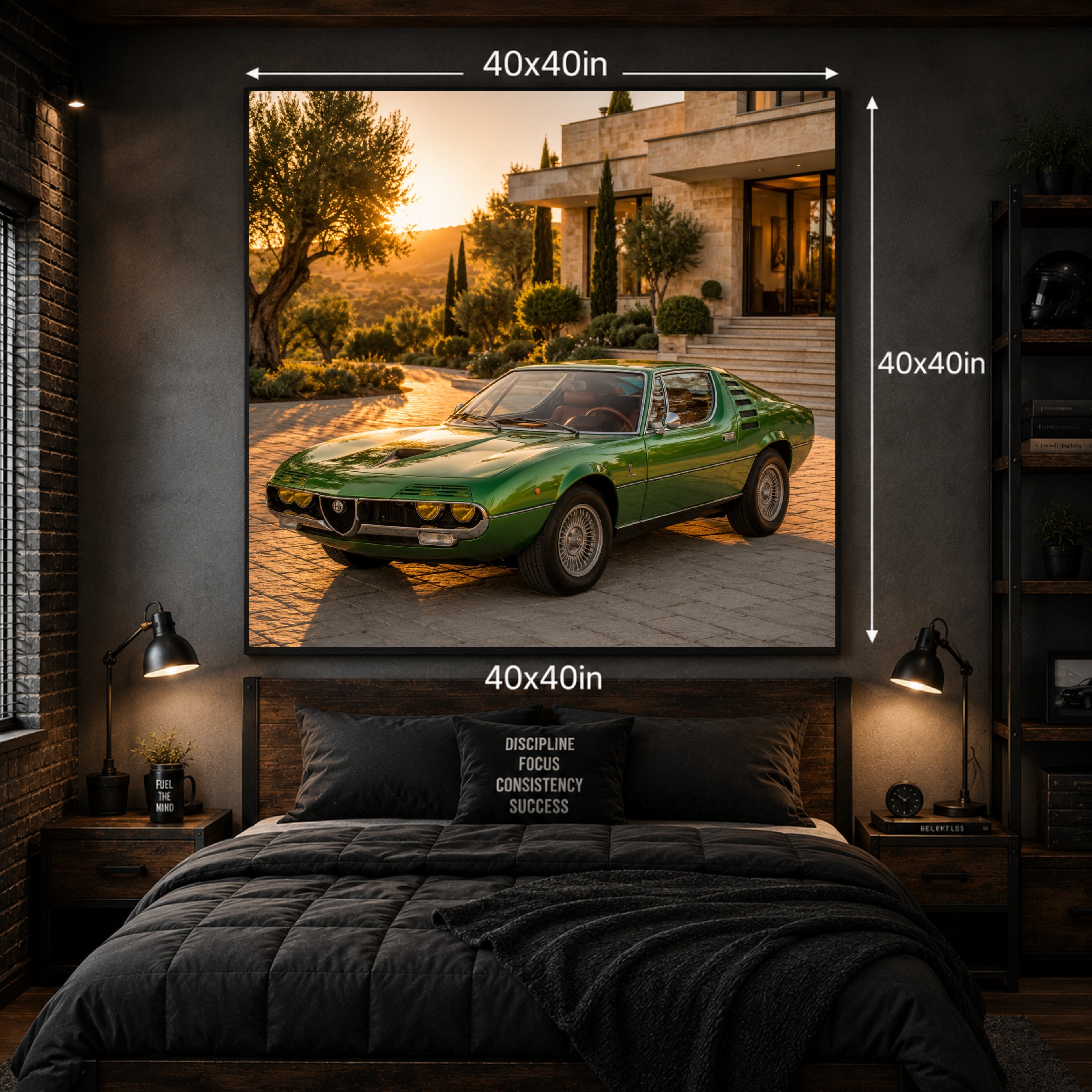 1970 Alfa Romeo Montreal Classic Car Poster