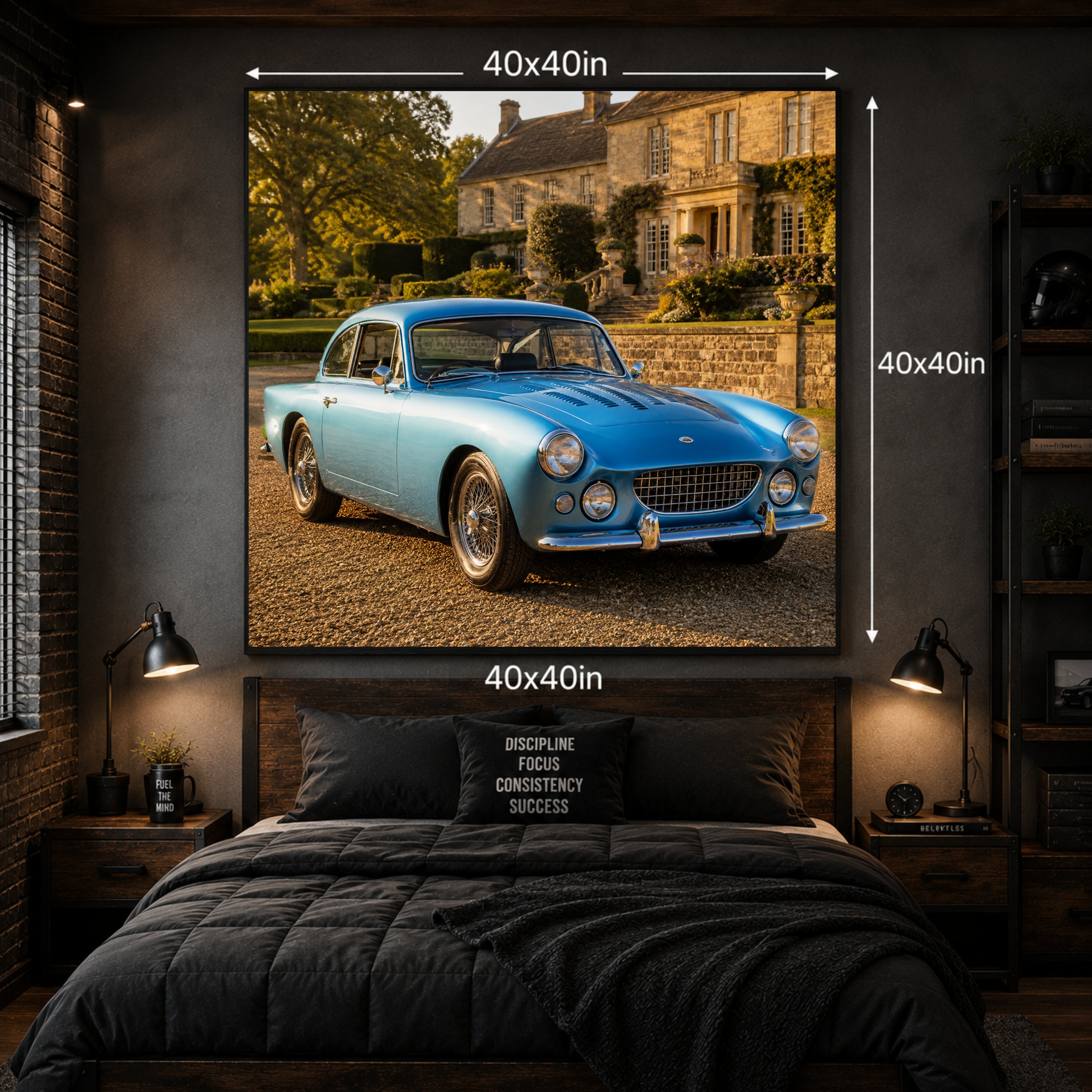 1959 AC Greyhound Classic Sports Car Poster British Wall Art