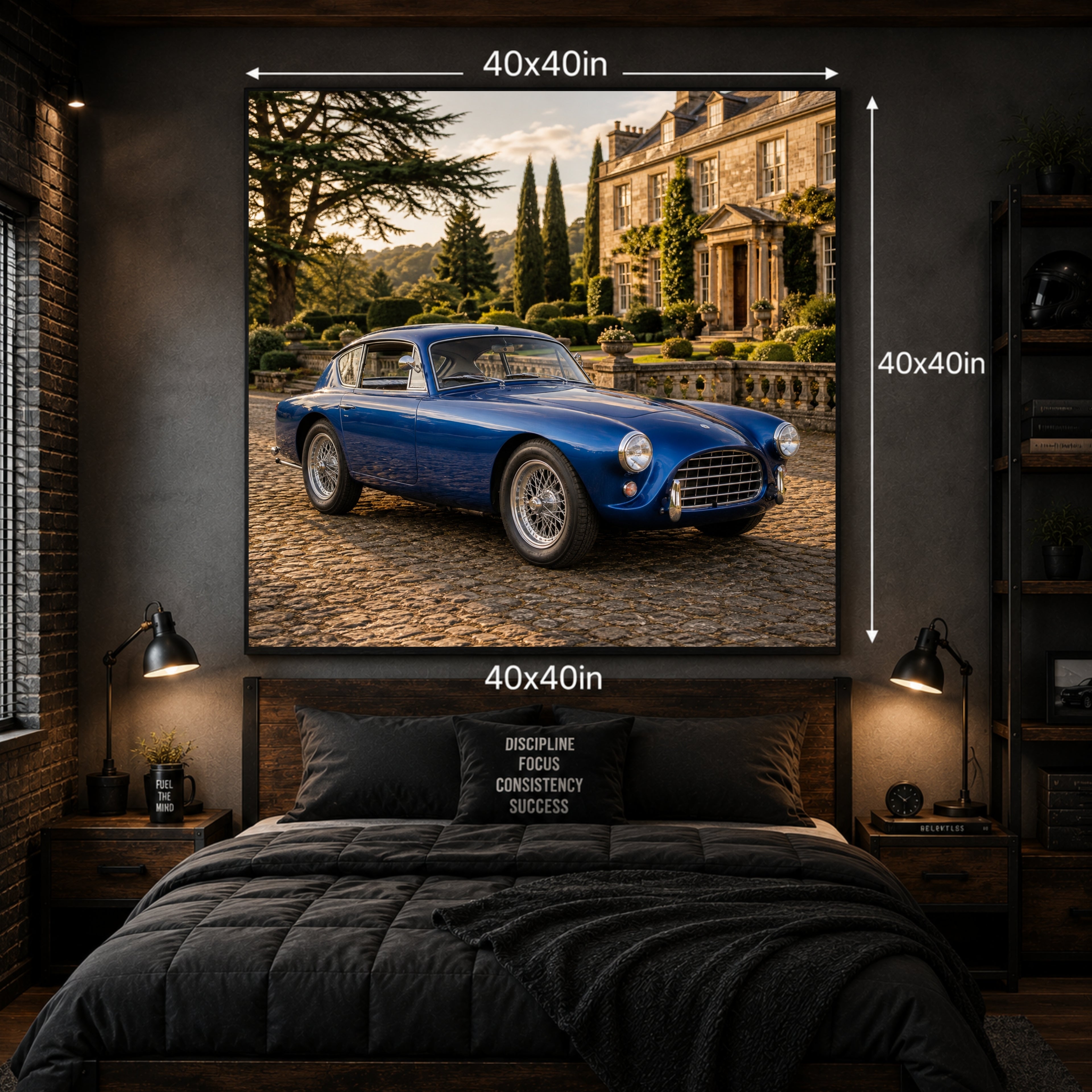 1954 AC Aceca Classic Sports Car Poster British Wall Art