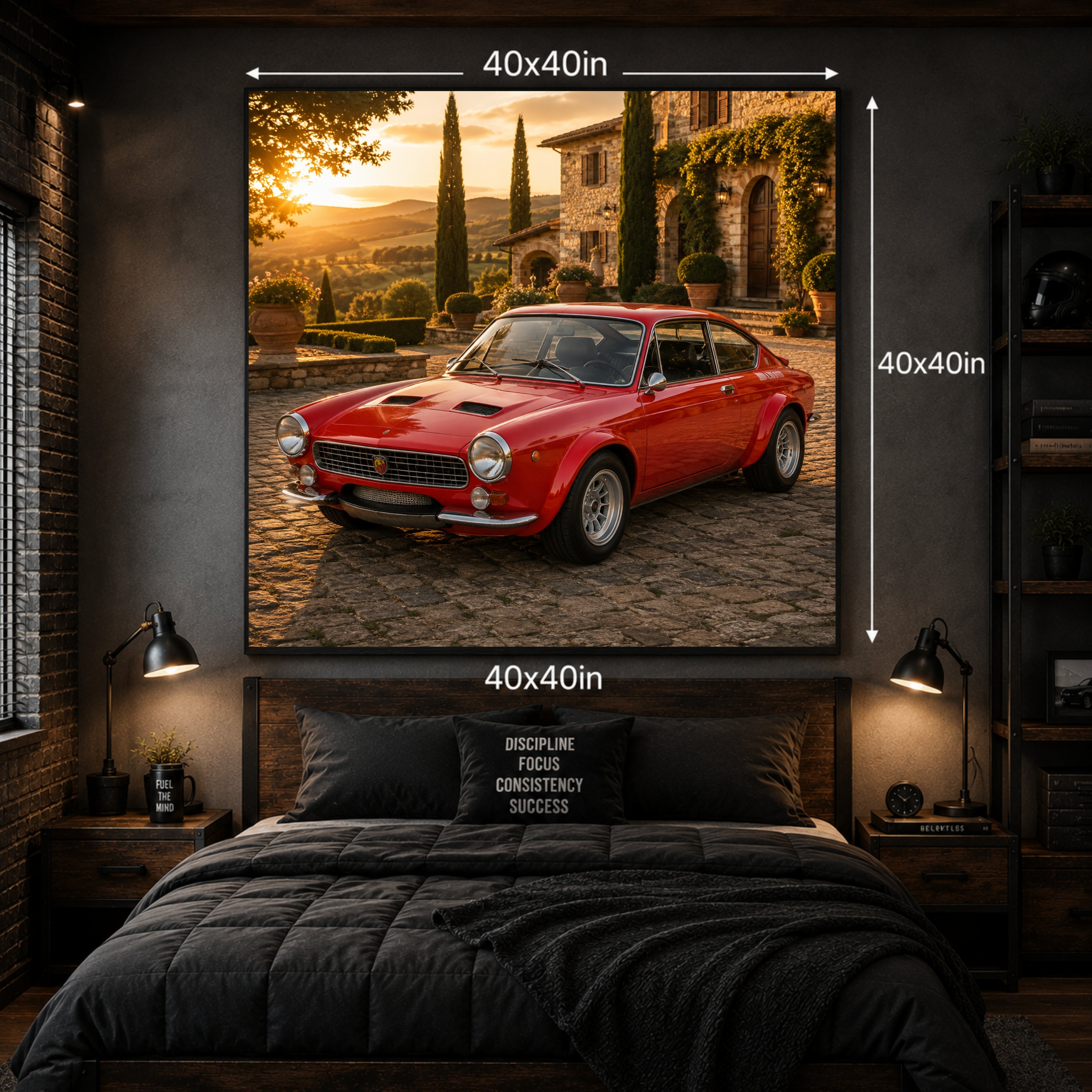 1966 Abarth OT 2000 Poster Classic Italian Car Wall Art