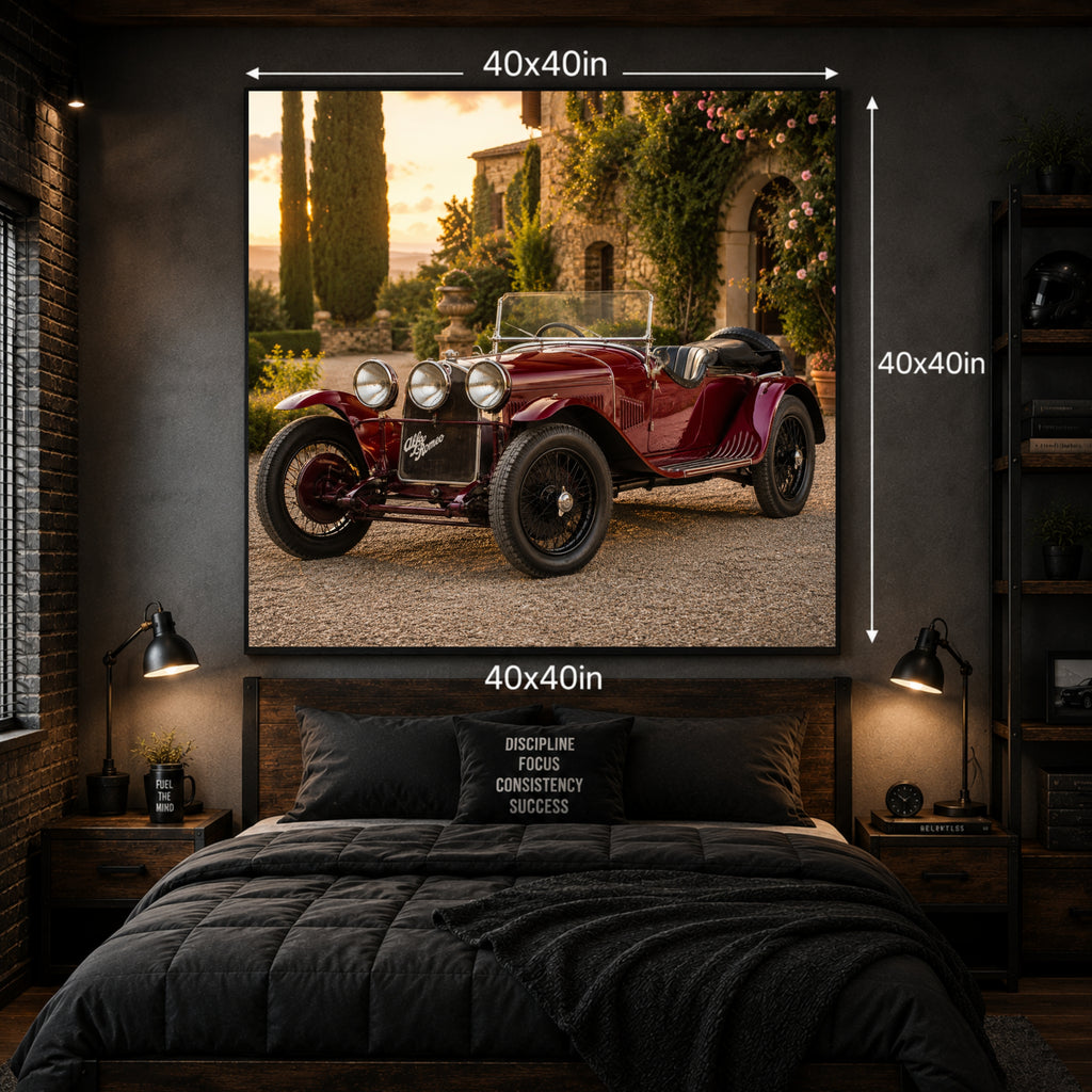 1929 Alfa Romeo 6C 1750 Classic Car Poster