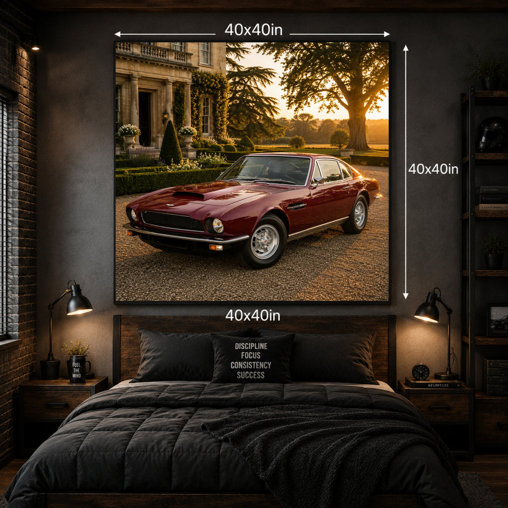 1972 Aston Martin V8 Classic Car Wall Art Print