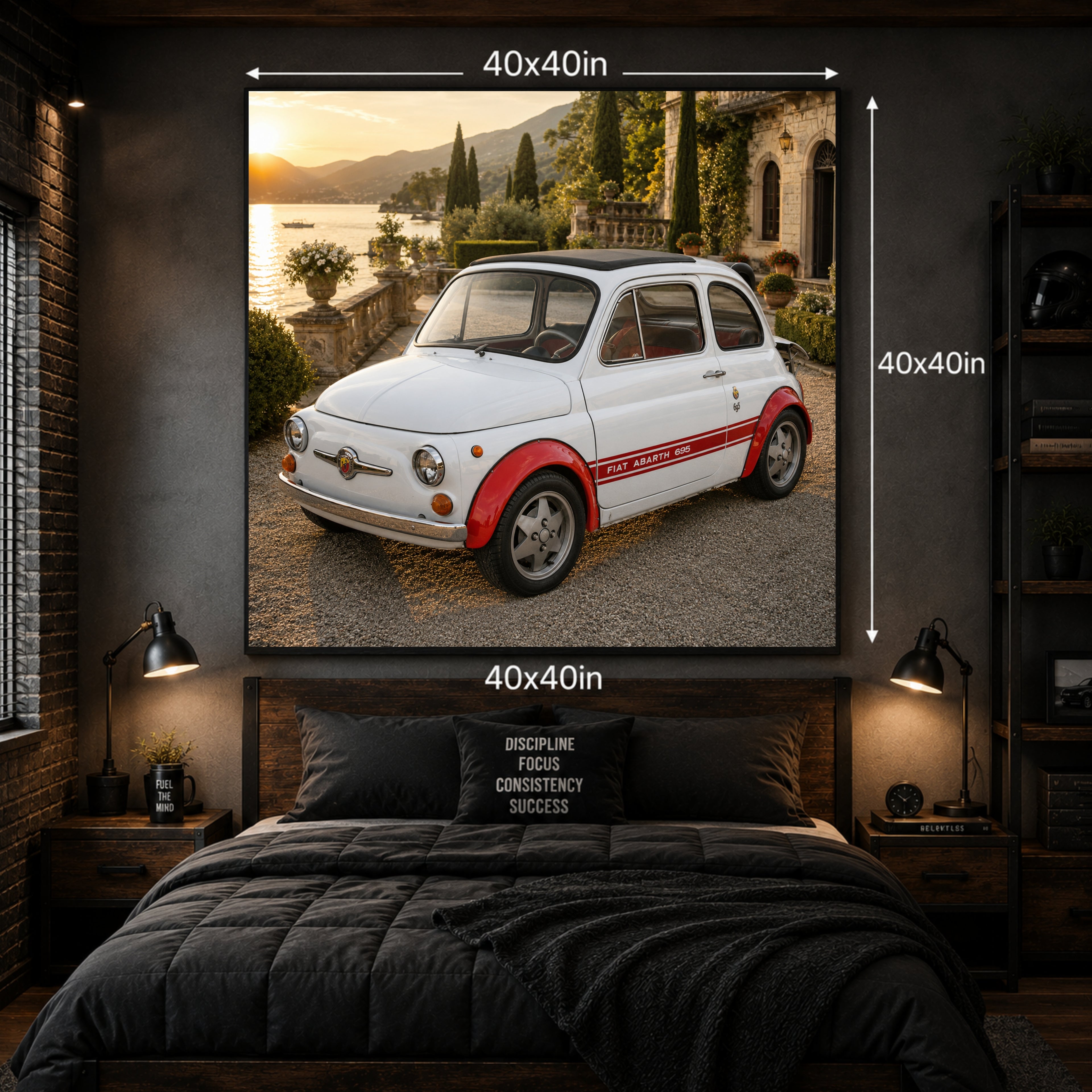 1965 Abarth 695 Poster | Museum-Quality Classic Italian Car Wall Art
