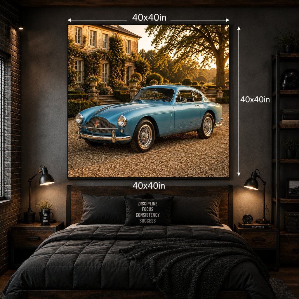 1953 Aston Martin DB2/4 Classic Car Wall Art Print