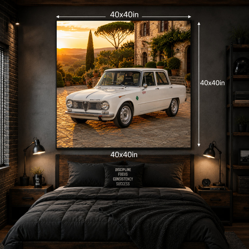 1963 Alfa Romeo Giulia Super Classic Car Poster