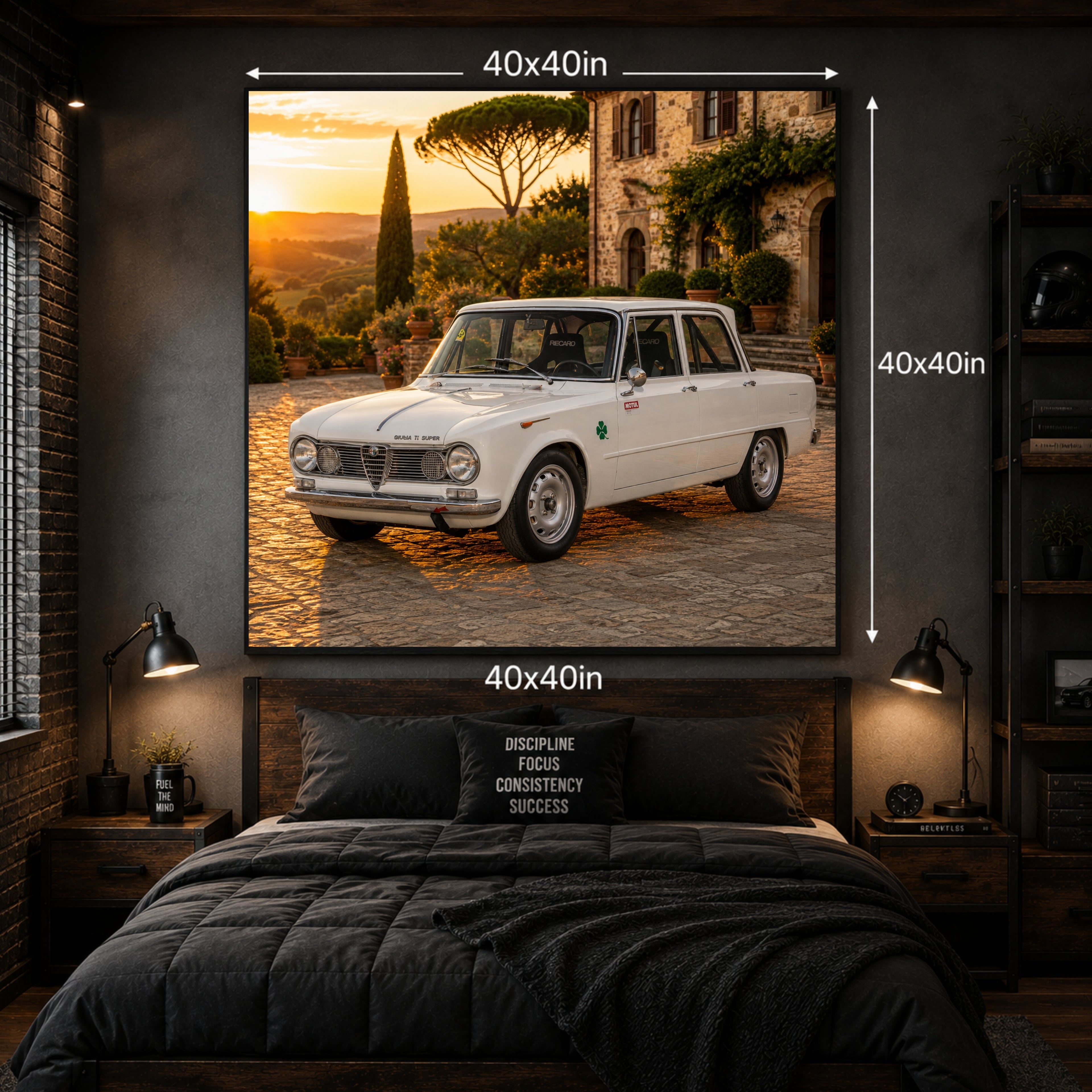 1963 Alfa Romeo Giulia Super Classic Car Poster