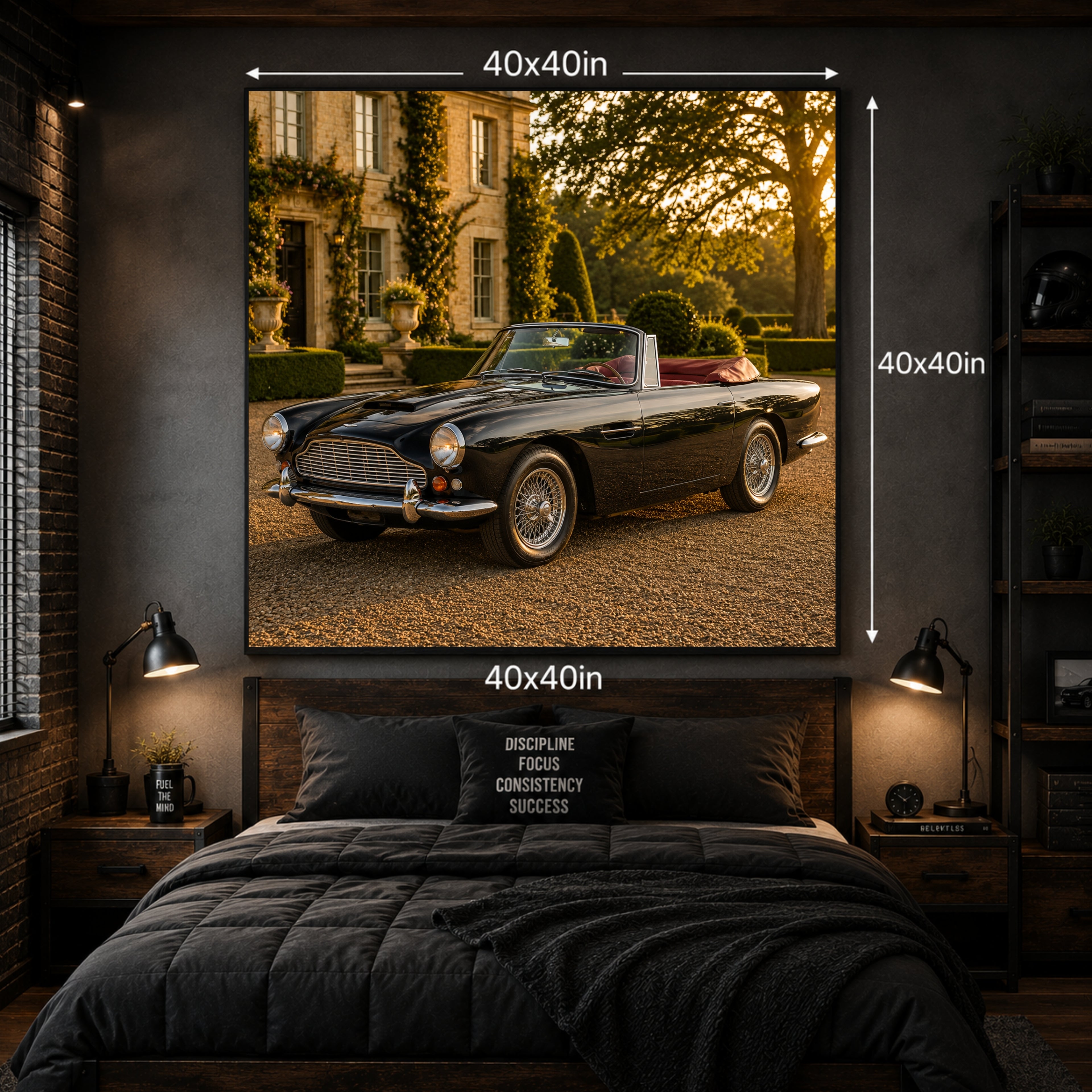 1958 Aston Martin DB4 Classic Car Wall Art Print