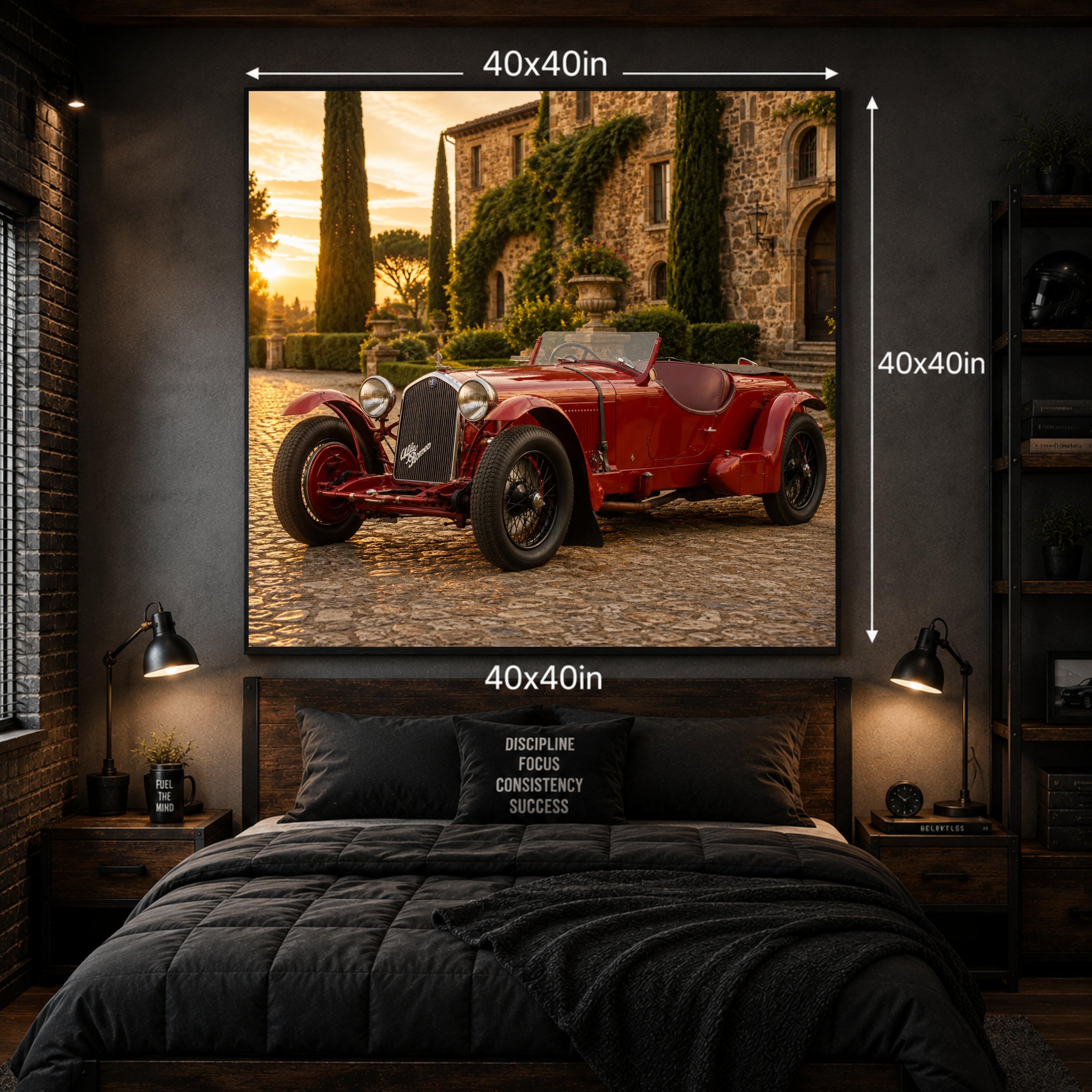 1932 Alfa Romeo 8C 2300 Classic Car Poster