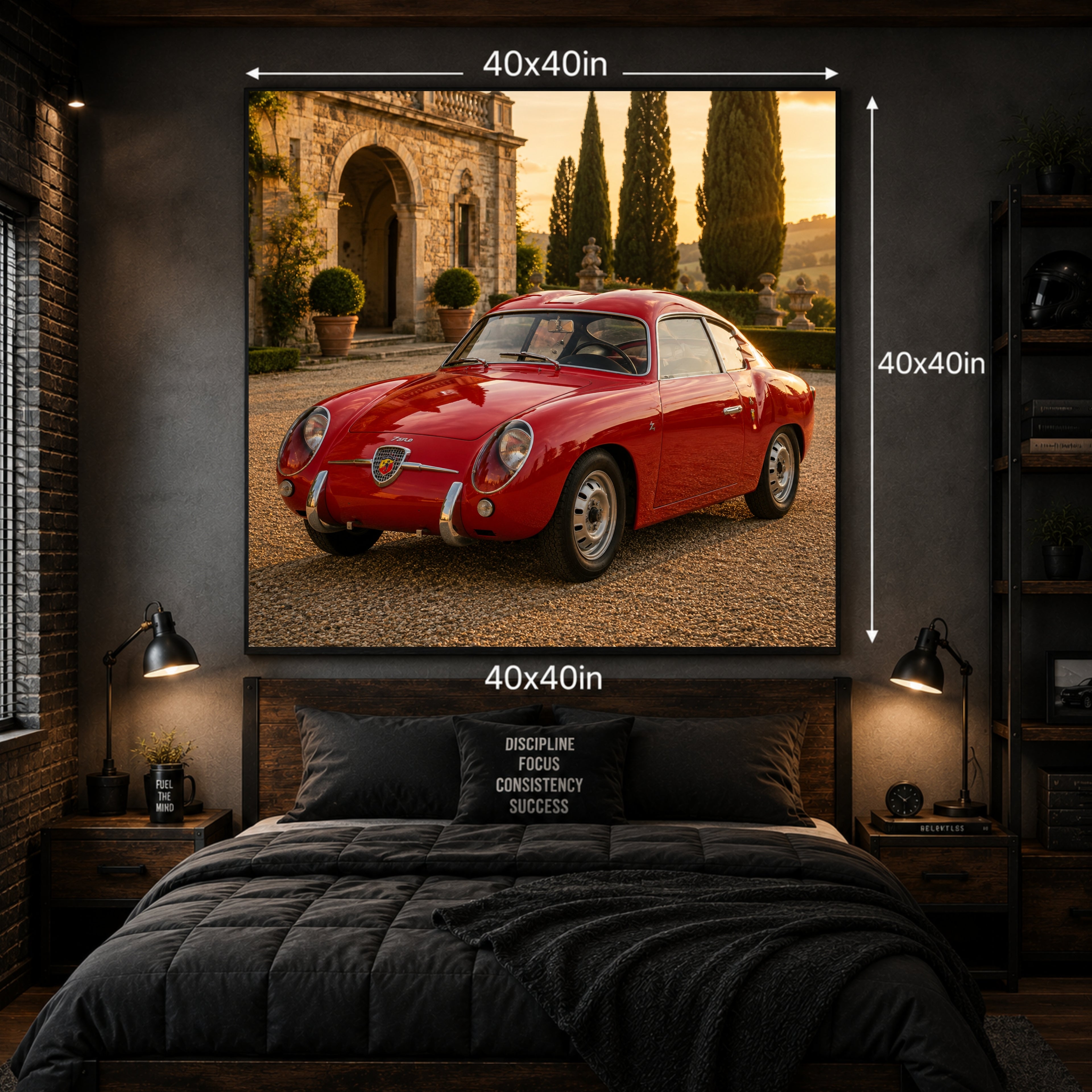 1956 Abarth 750 GT Zagato Poster | Museum-Quality Classic Italian Car Wall Art