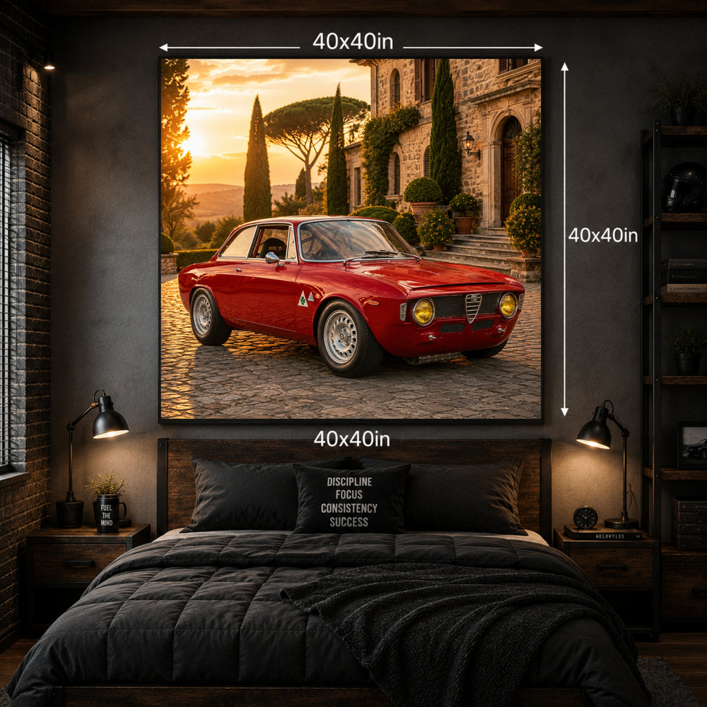 1965 Alfa Romeo Giulia Sprint GTA Classic Car Poster