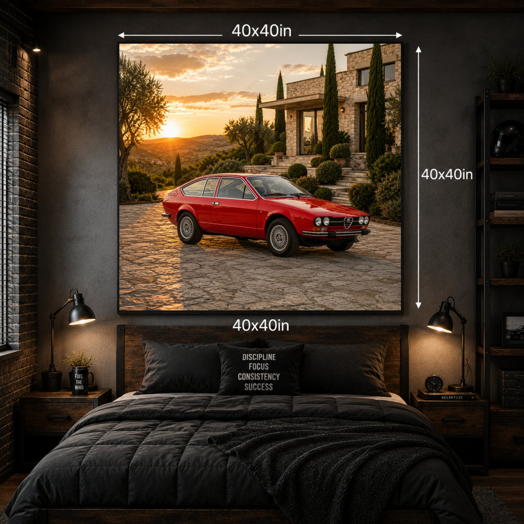 1974 Alfa Romeo Alfetta GTV Classic Car Poster