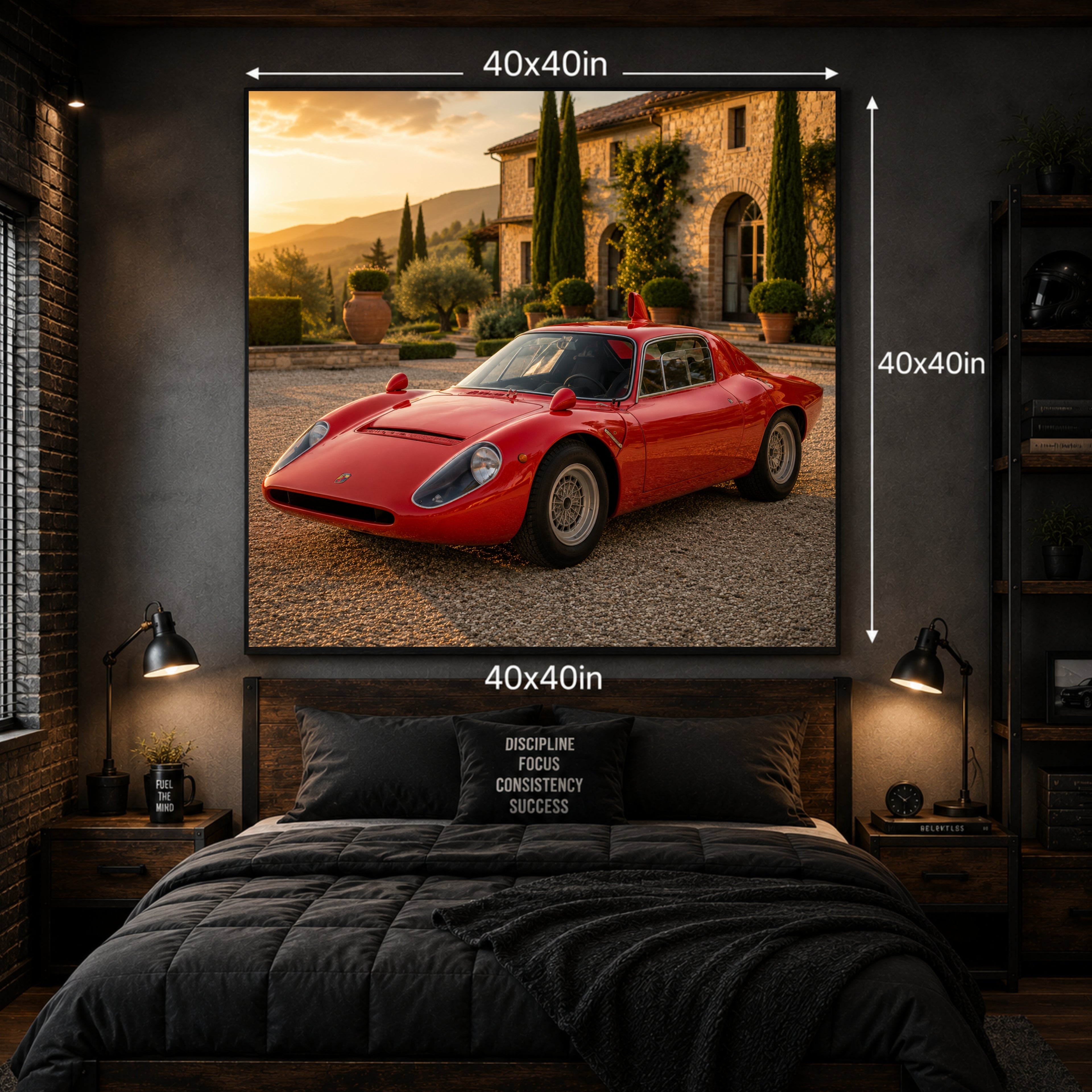 1965 Abarth OT 1300 Poster | Museum-Quality Classic Italian Car Wall Art