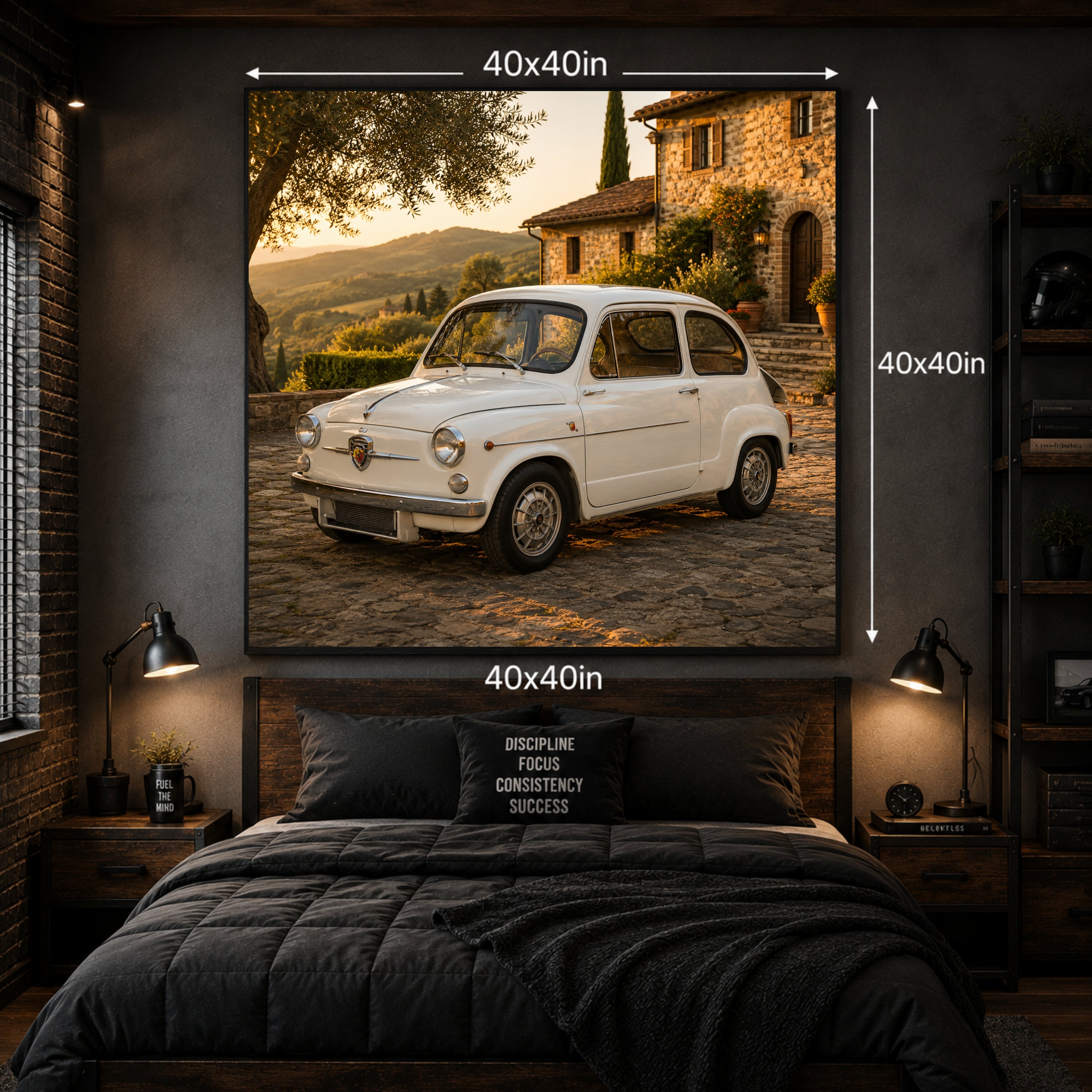 1962 Abarth 850 TC Poster | Museum-Quality Classic Italian Car Wall Art