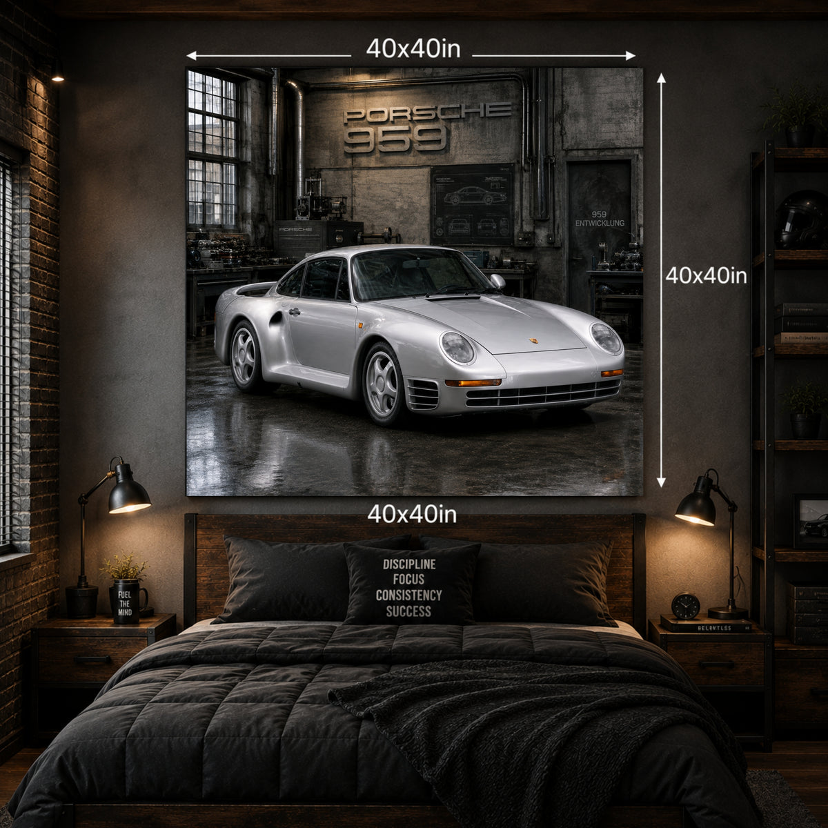 Porsche 959 Classic Hypercar Automotive Wall Art Poster