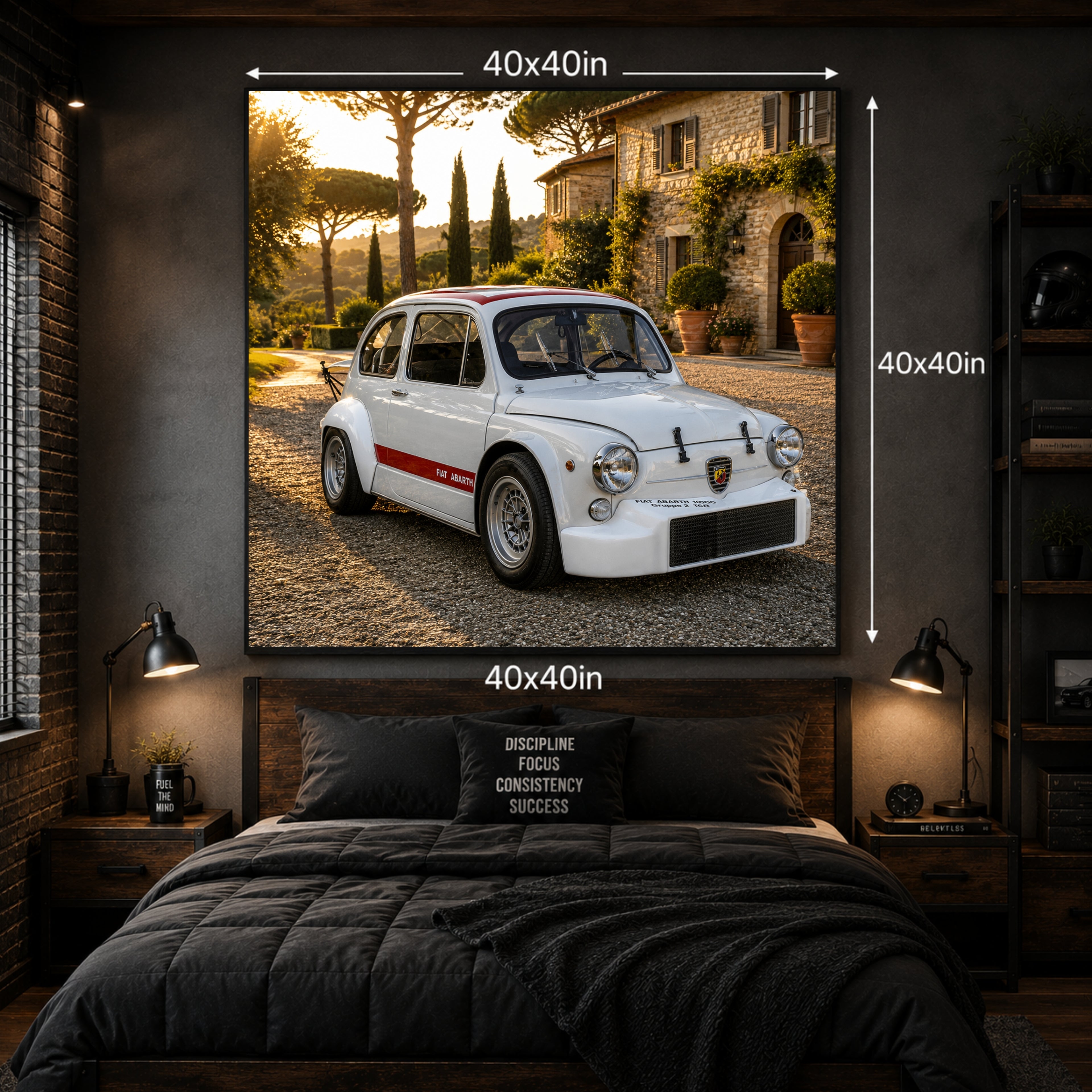 1970 Abarth 1000 TCR Poster | Museum-Quality Classic Italian Car Wall Art