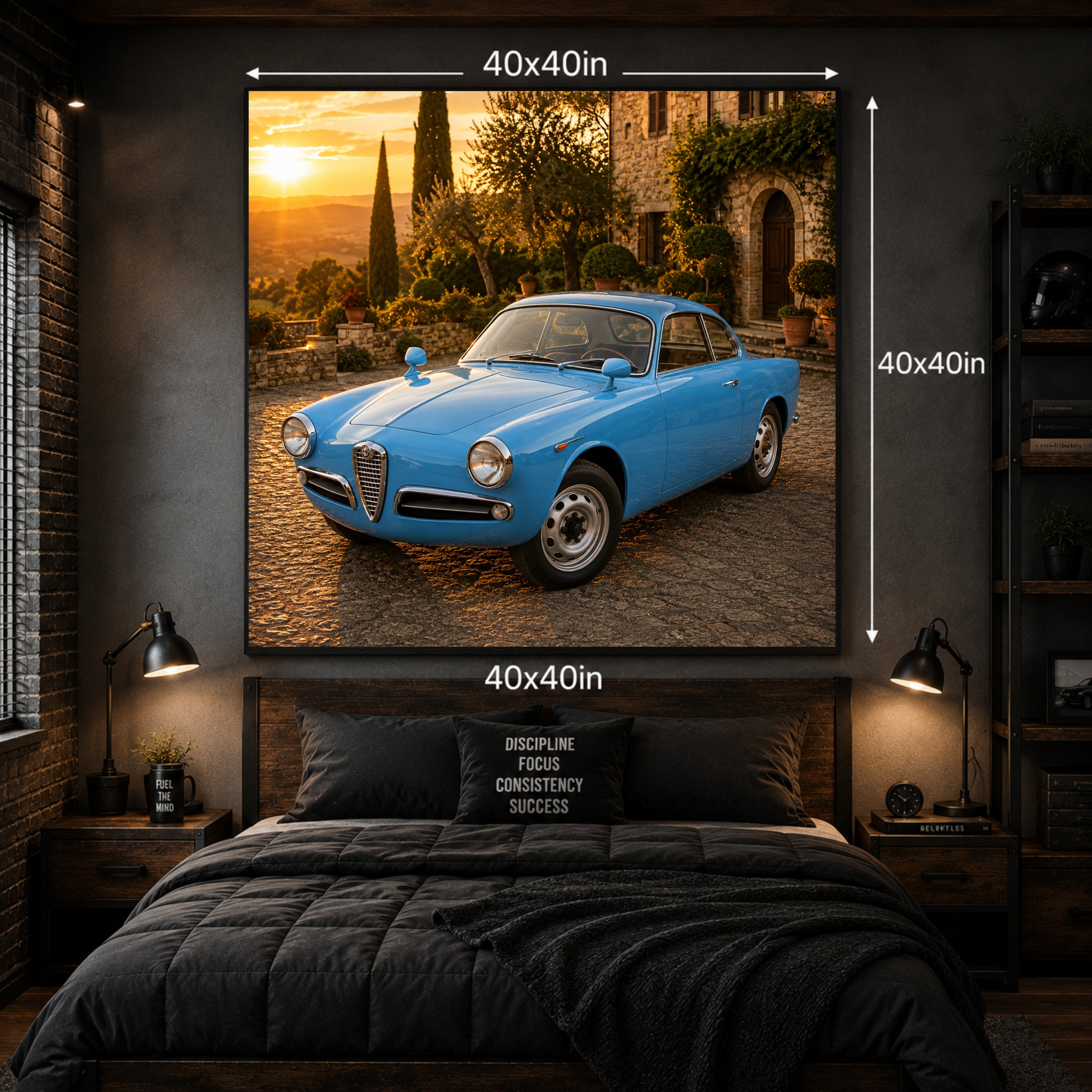 1954 Alfa Romeo Giulietta Sprint Classic Car Poster