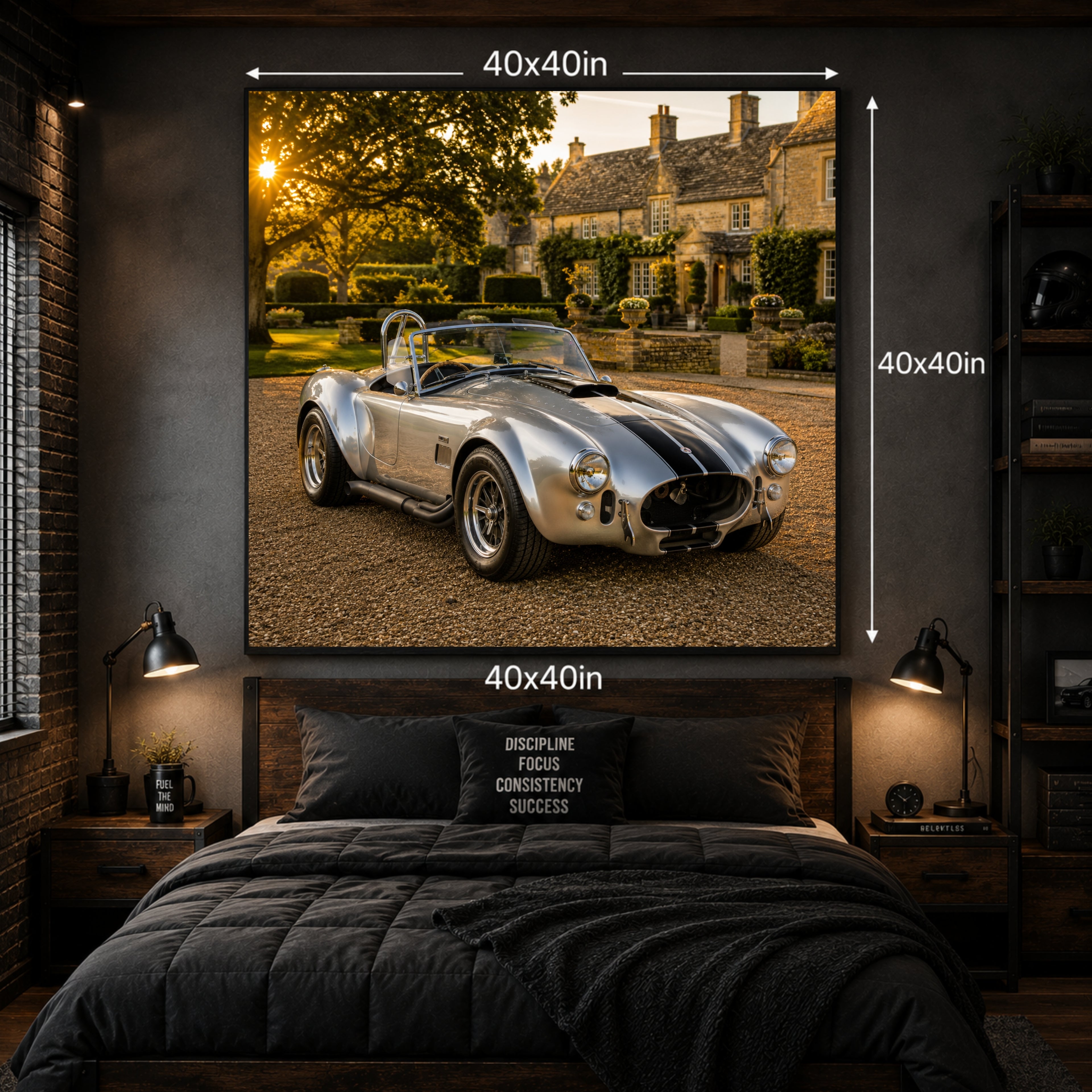 1965 AC Cobra 427 Classic Sports Car Poster British Wall Art