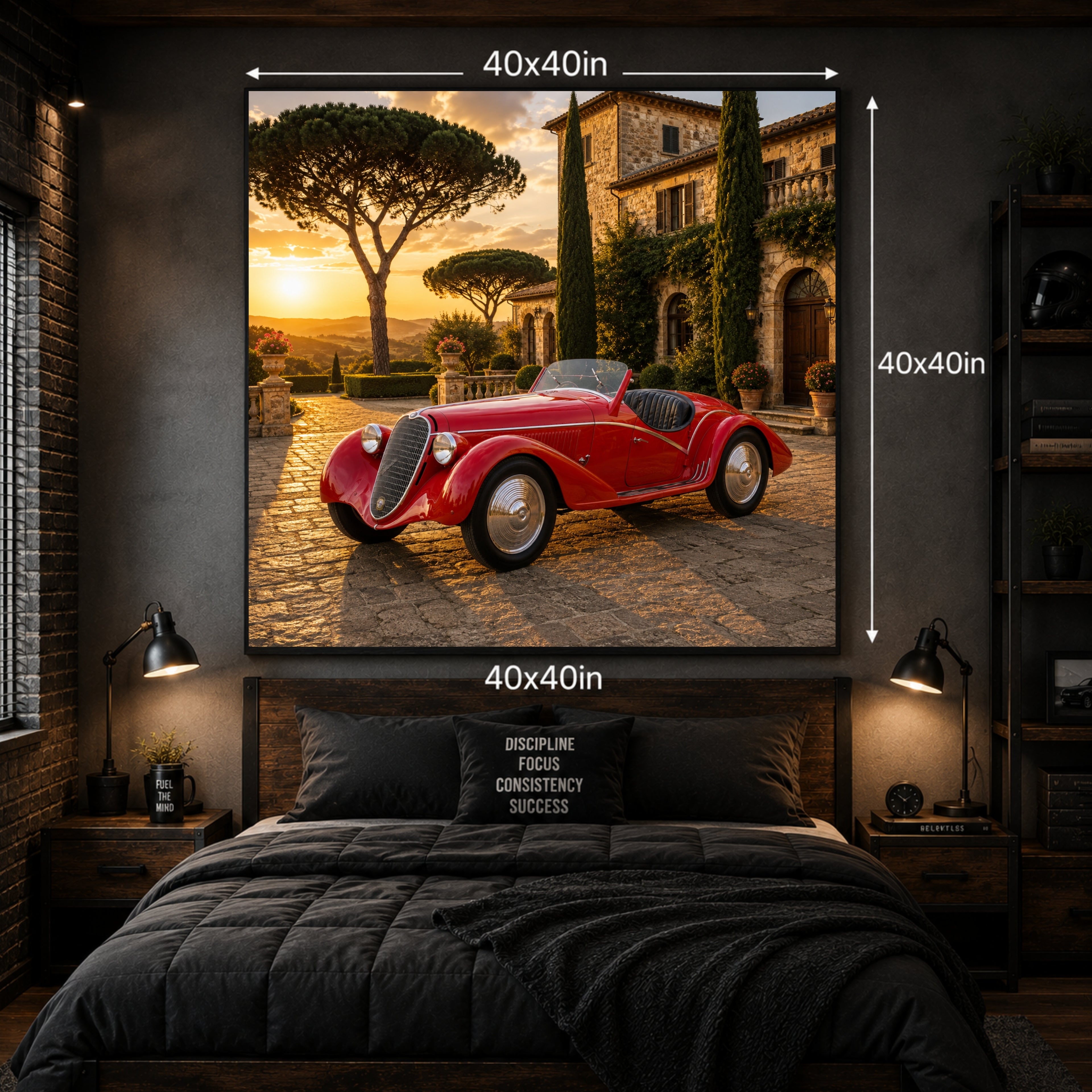 1938 Alfa Romeo 6C 2300 Classic Car Poster