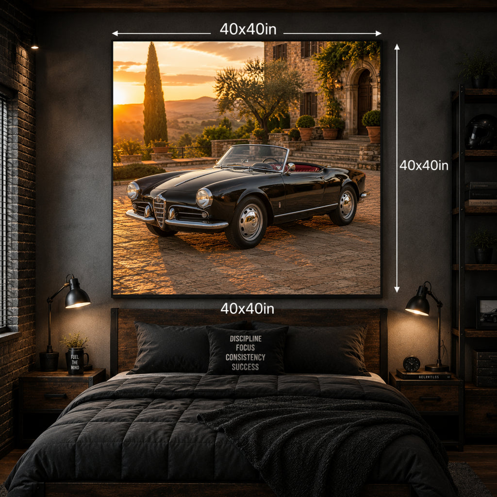 1955 Alfa Romeo Giulietta Spider Classic Car Poster