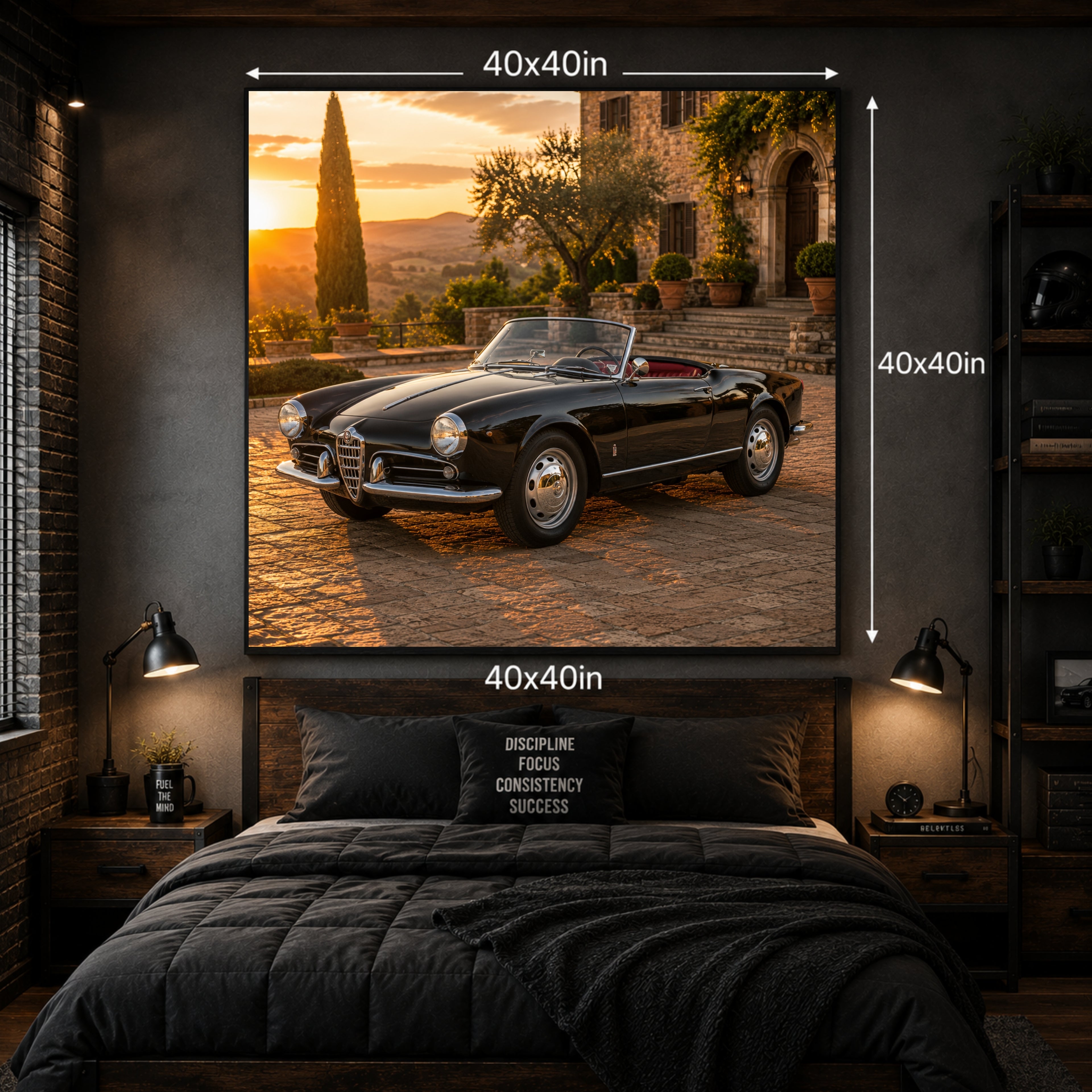 1955 Alfa Romeo Giulietta Spider Classic Car Poster