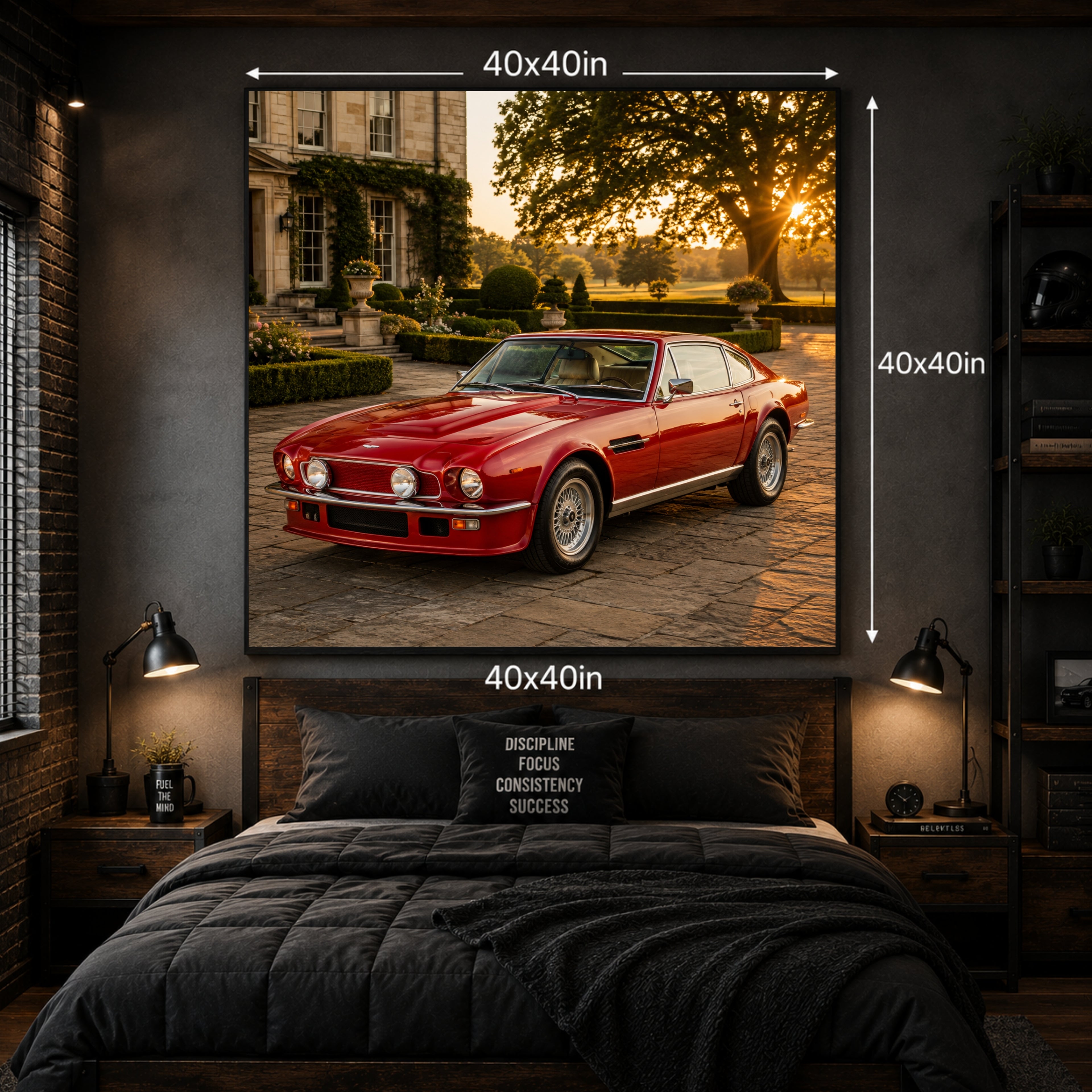 1977 Aston Martin V8 Vantage Classic Car Wall Art Print