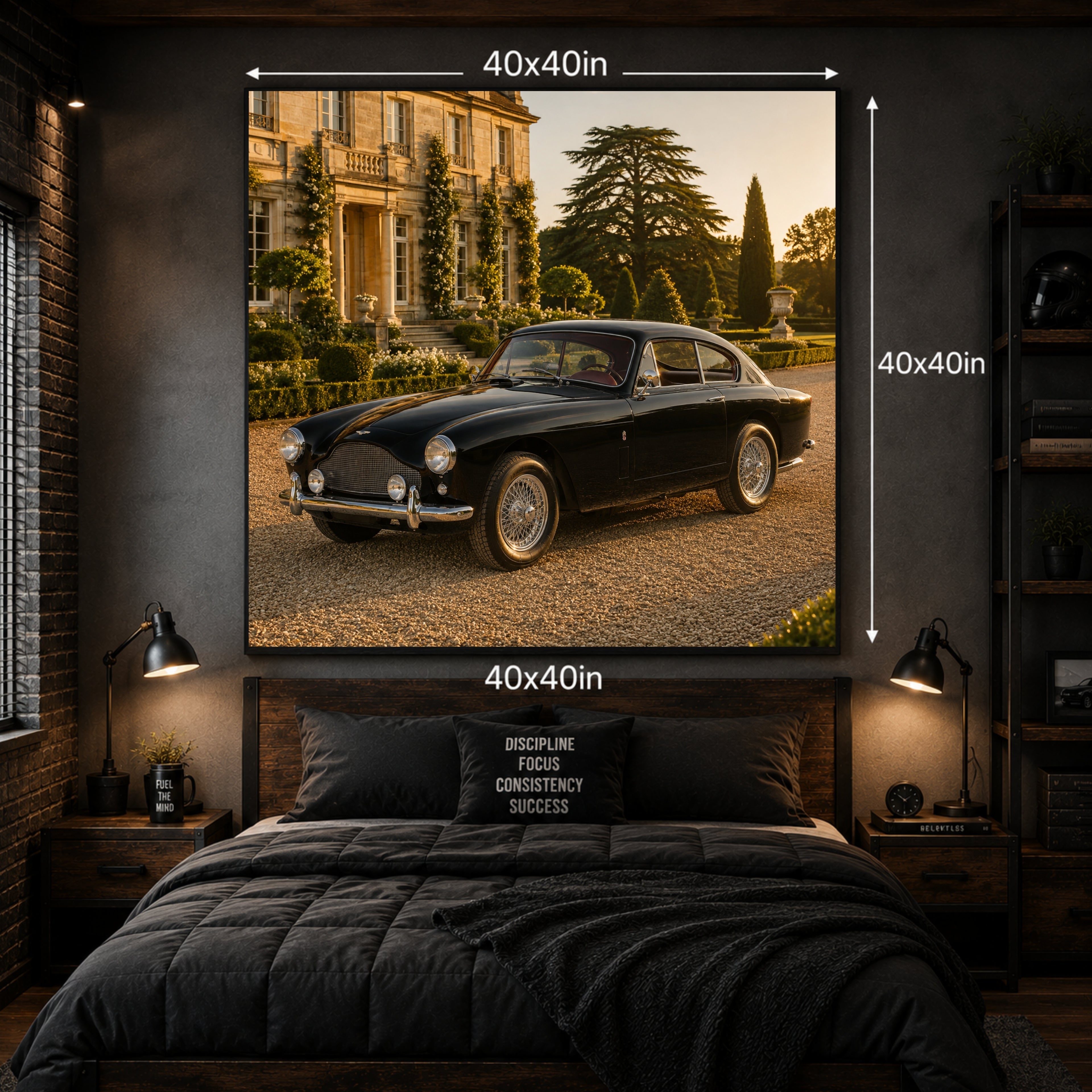 1957 Aston Martin DB Mark III Classic Car Wall Art Print